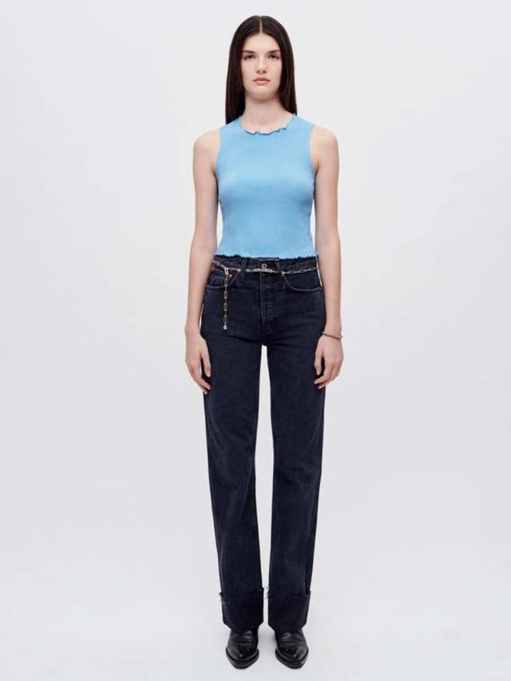 Re/Done High Rise Loose Long Jean